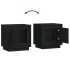 Mesitas de noche 2 uds madera contrachapada negro 44x35x45