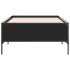 Estructura de cama madera de ingeniería y metal negra 90x190