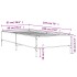 Estructura de cama madera de ingeniería y metal negra 90x190