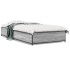 Estructura cama madera ingeniería metal gris Sonoma 90x200