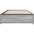 Estructura cama madera ingeniería metal gris Sonoma 90x200