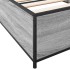 Estructura cama madera ingeniería metal gris Sonoma 90x200