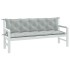 Cojines banco jardín 2 uds tela gris claro melange 180x50x7