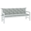 Cojines banco jardín 2 uds tela gris claro melange 180x50x7 cm