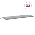 Cojines banco jardín 2 uds tela gris claro melange 180x50x7