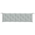 Cojines banco jardín 2 uds tela gris claro melange 180x50x7