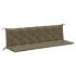 Cojines banco jardín 2 uds tela gris taupe melange 200x50x7