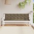 Cojines banco jardín 2 uds tela gris taupe melange 200x50x7