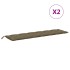 Cojines banco jardín 2 uds tela gris taupe melange 200x50x7