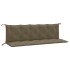 Cojines banco jardín 2 uds tela gris taupe melange 180x50x7