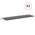 Cojines banco jardín 2 uds tela gris oscuro melange 200x50x7