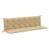 Cojines para banco jardín 2 uds tela beige melange 200x50x7