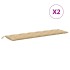 Cojines para banco jardín 2 uds tela beige melange 200x50x7