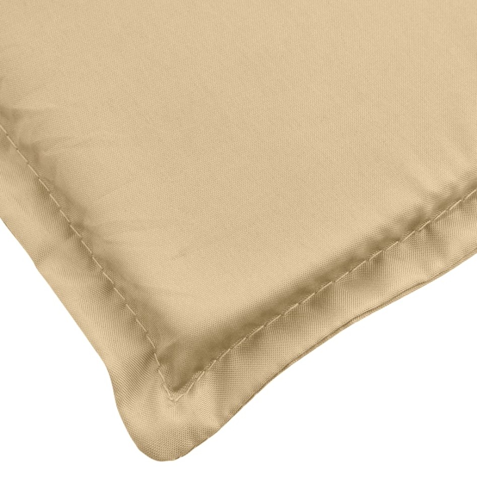 Cojines para banco jardín 2 uds tela beige melange 200x50x7