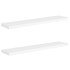 Estantes flotantes de pared 2 uds MDF blanco 120x23,5x3,8