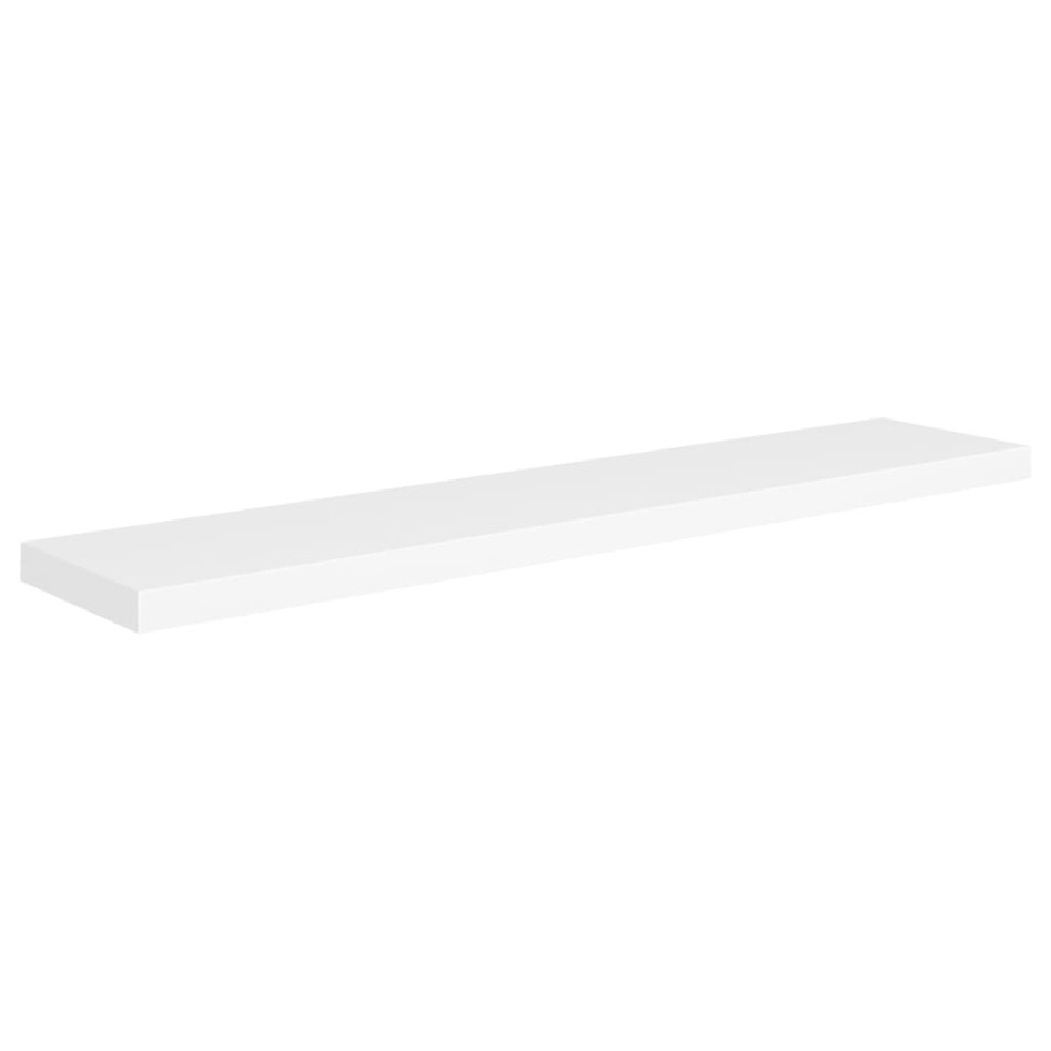Estantes flotantes de pared 2 uds MDF blanco 120x23,5x3,8