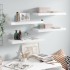 Estante flotante de pared 4 uds MDF blanco brillo