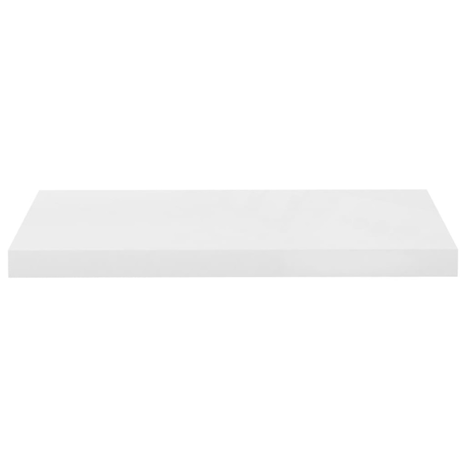 Estante flotante de pared 4 uds MDF blanco brillo