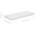 Estante flotante de pared 4 uds MDF blanco brillo