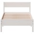 Estructura de cama sin colchón madera maciza blanca 90x190