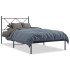 Estructura cama sin colchón con cabecero metal negro 100x200