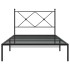 Estructura cama sin colchón con cabecero metal negro 100x200