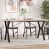 Patas de mesa de comedor estructura Y acero 140x60x73