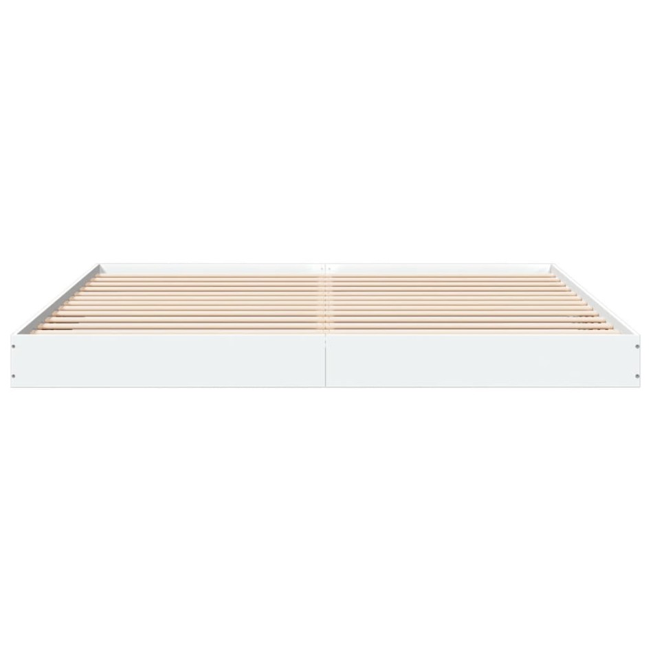 Estructura de cama madera de ingeniería blanca 200x200