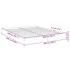 Estructura de cama madera de ingeniería blanca 200x200