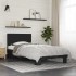 Estructura de cama madera de ingeniería y metal negro 90x200
