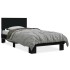 Estructura de cama madera de ingeniería y metal negro 90x200