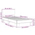 Estructura cama madera ingeniería metal roble marrón 90x200
