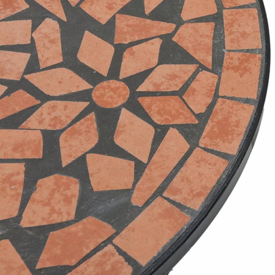 Mesa de bistró de mosaico cerámica terracota Ø50x70
