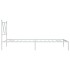 Estructura cama sin colchón con cabecero metal blanco 90x200