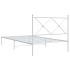 Estructura cama sin colchón con cabecero metal blanco