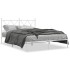 Estructura cama sin colchón con cabecero metal blanco
