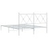 Estructura cama sin colchón con cabecero metal blanco