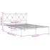 Estructura cama sin colchón con cabecero metal blanco