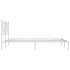 Estructura cama sin colchón con cabecero metal blanco