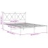 Estructura cama sin colchón con cabecero metal blanco