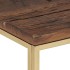 Mesa de centro acero inoxidable madera maciza traviesa