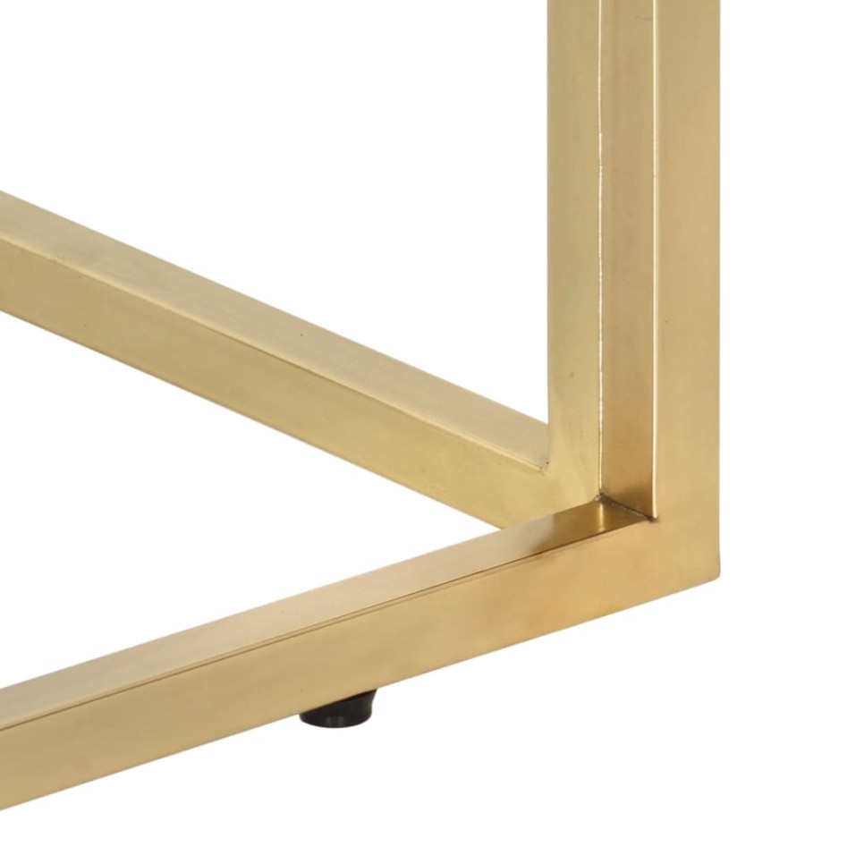 Mesa de centro acero inoxidable madera maciza traviesa