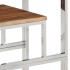 Mesa consola acero inoxidable y madera maciza acacia