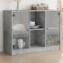 Aparador madera de ingeniería gris hormigón 102x37x75,5