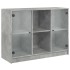 Aparador madera de ingeniería gris hormigón 102x37x75,5