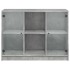 Aparador madera de ingeniería gris hormigón 102x37x75,5