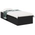 Estructura de cama madera de ingeniería negra 75x190