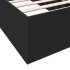 Estructura de cama madera de ingeniería negra 75x190