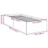 Estructura de cama madera de ingeniería negra 75x190