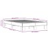 Estructura de cama madera de ingeniería y metal negro